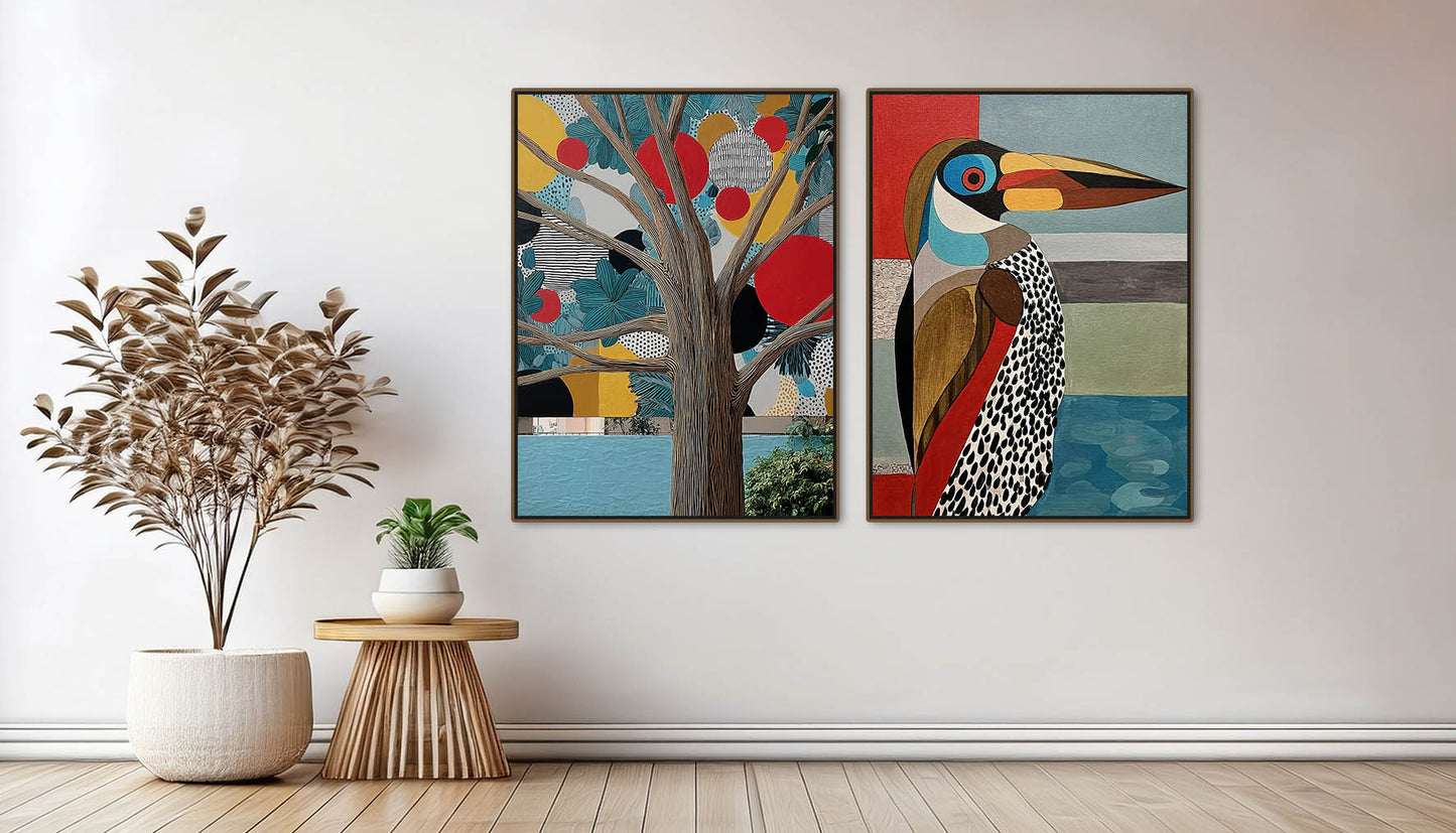 Composição - Bird e tree Colors