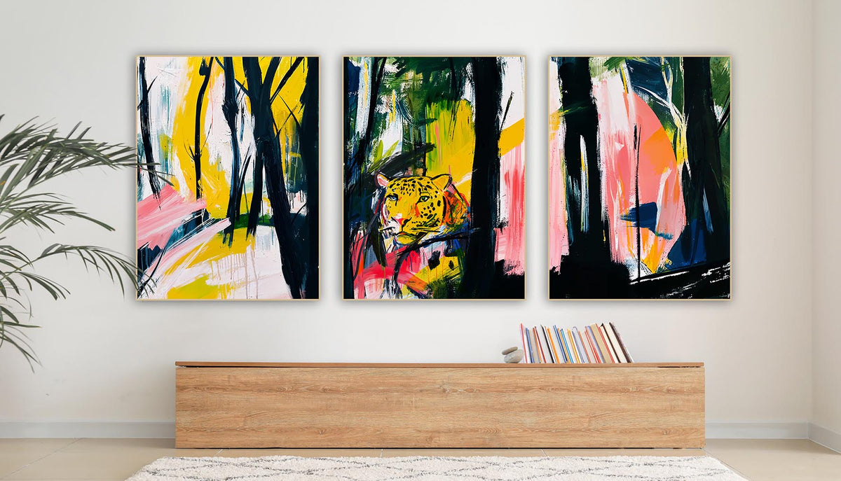 Composição - Onça na Mata Abstrata