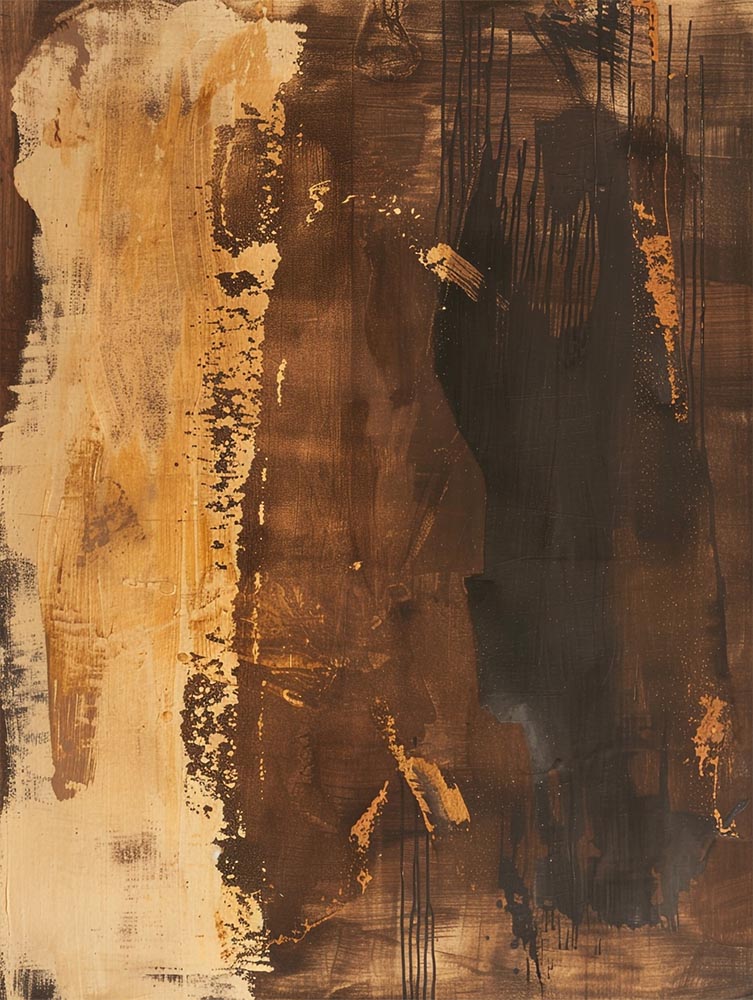 Quadro Decorativo Abstrato Marrom 01