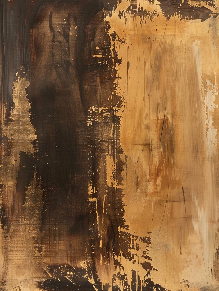 Quadro Decorativo Abstrato Marrom 02