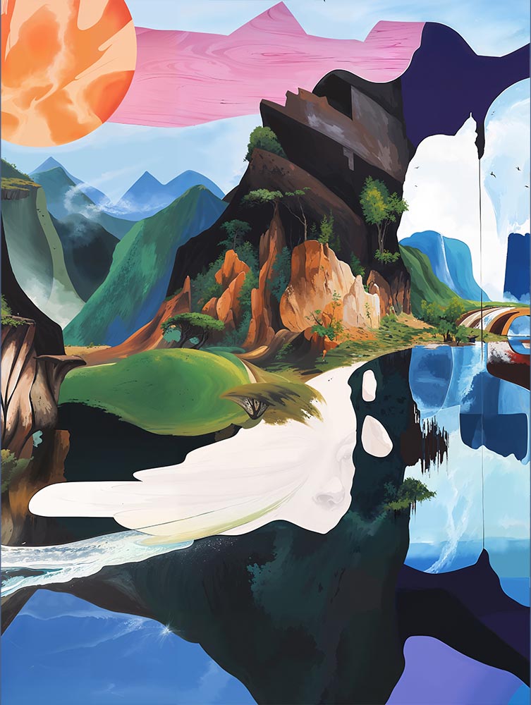 Quadro Decorativo Bizarre Landscape 1A