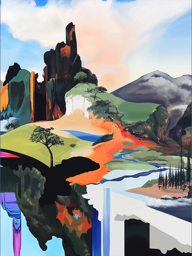 Quadro Decorativo Bizarre Landscape 2B