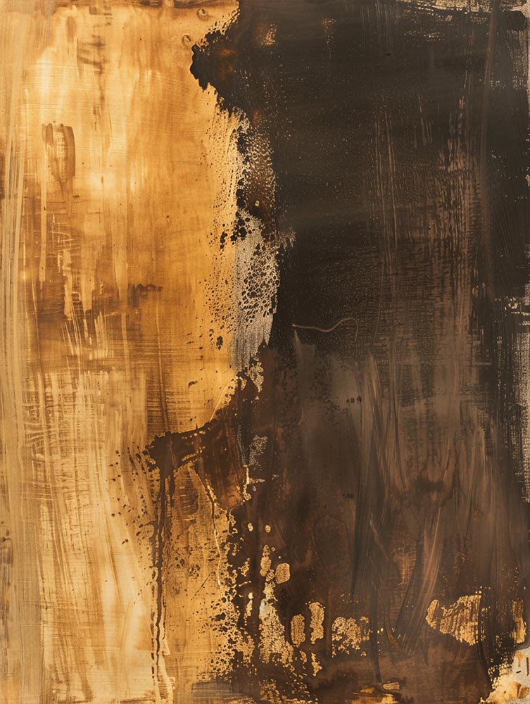 Quadro Decorativo Abstrato Marrom 03