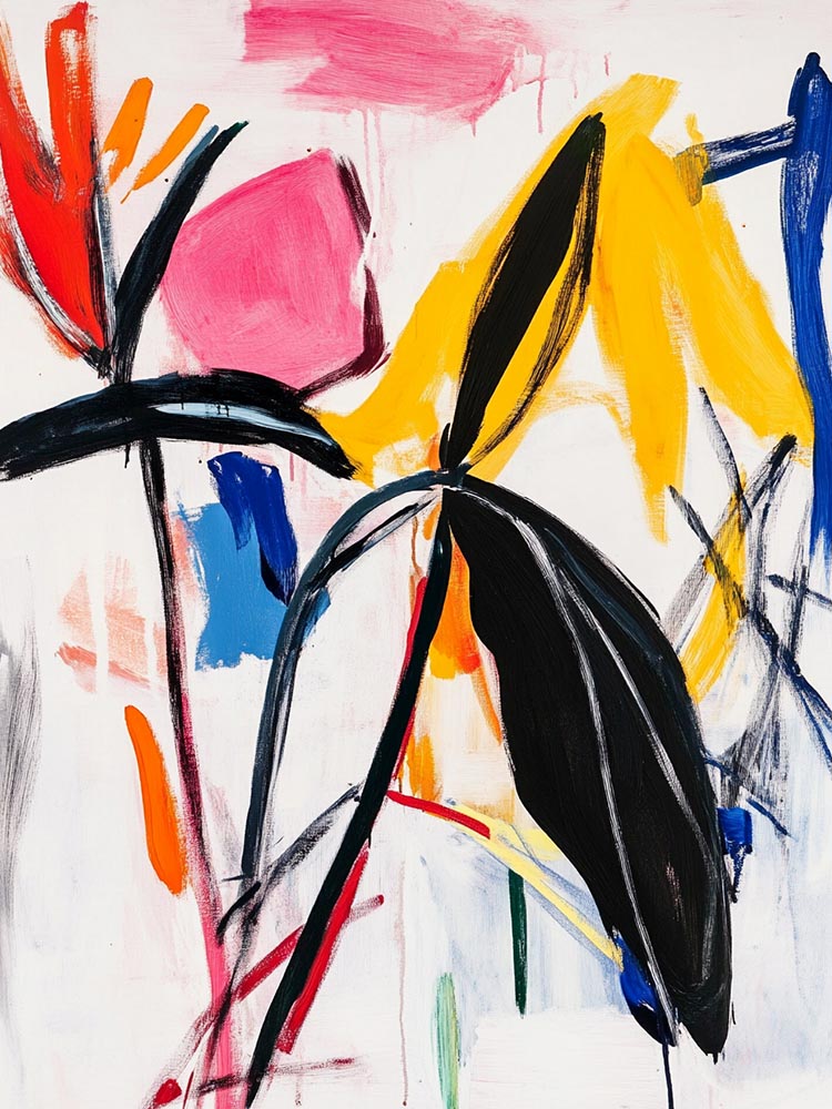 Quadro Decorativo Flores expressionista 2