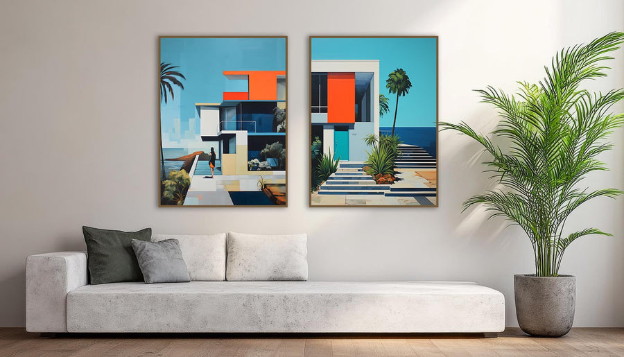 Quadro Decorativo Composição - Modern Houses 1