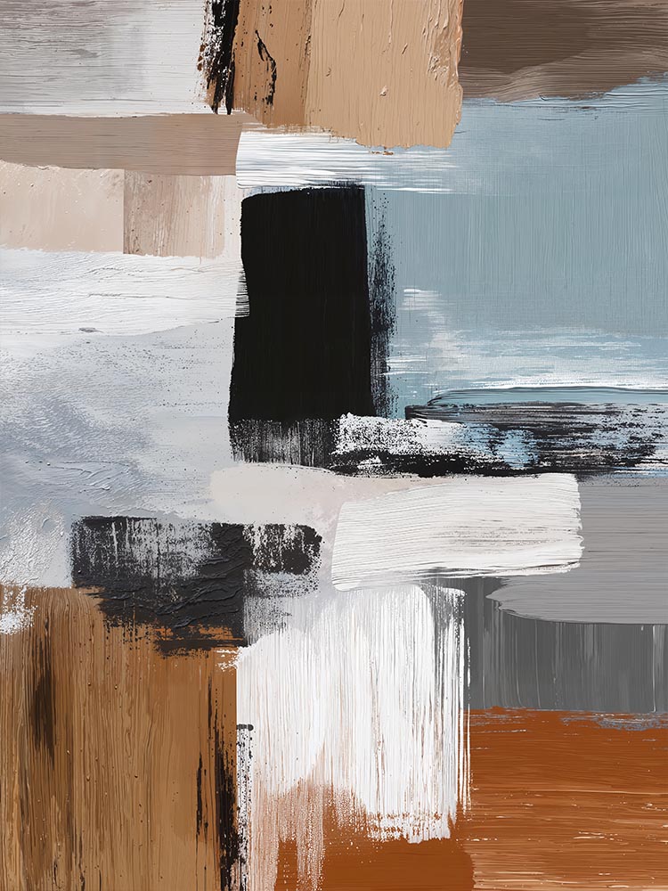 Quadro Decorativo Pinceladas Abstratas 3B