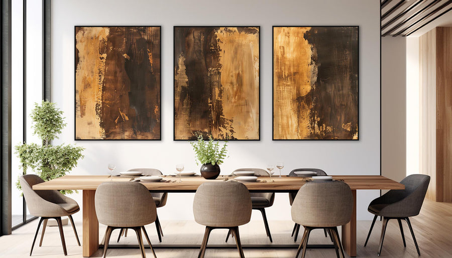Quadro Decorativo Composição - Abstrato Marrom