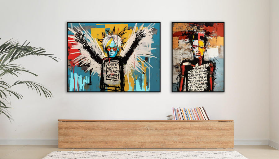 Quadro Decorativo Composição - Andy & Basquiat