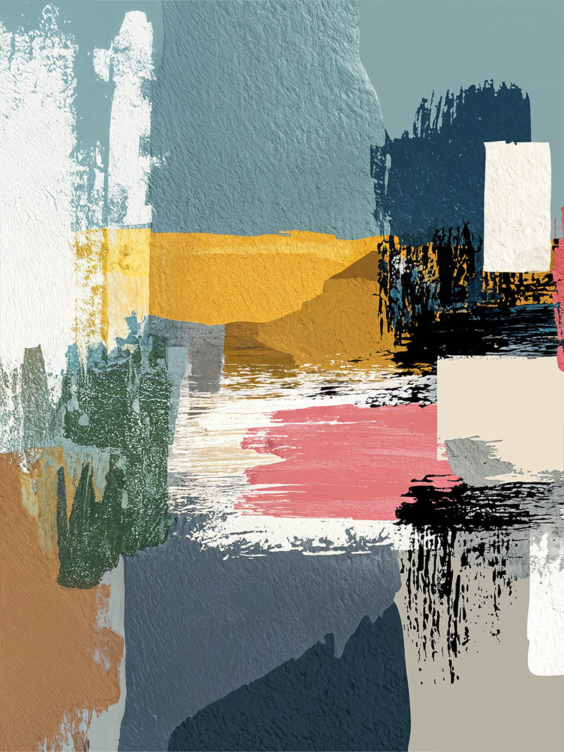 Quadro Decorativo Colagem Abstrata A