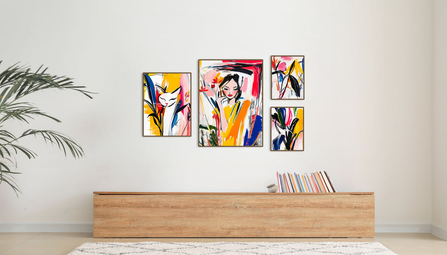 Composição Expressionist Flowers