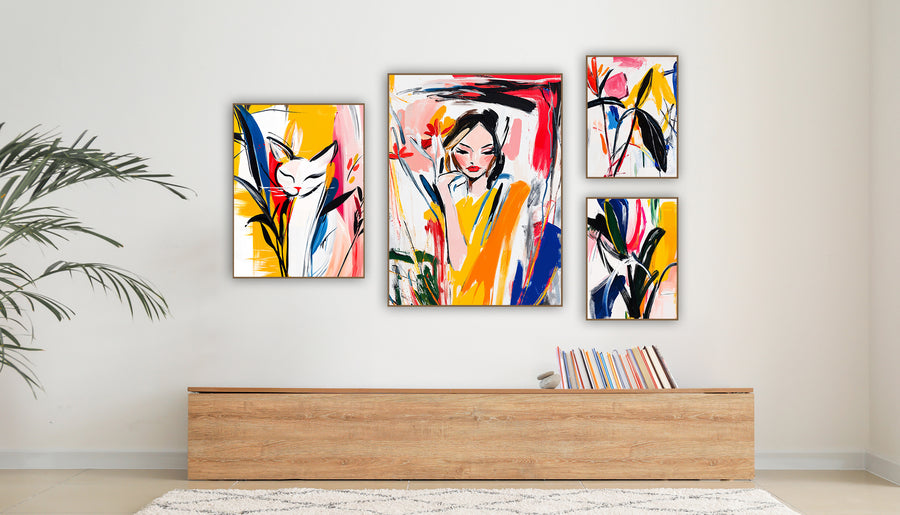 Quadro Decorativo Composição - Expressionist Flowers