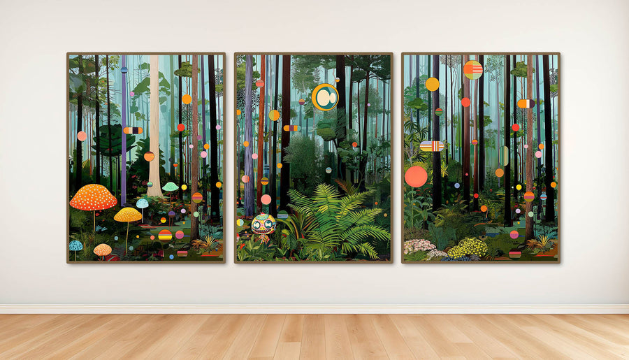 Quadro Decorativo Composição - Floresta Colors