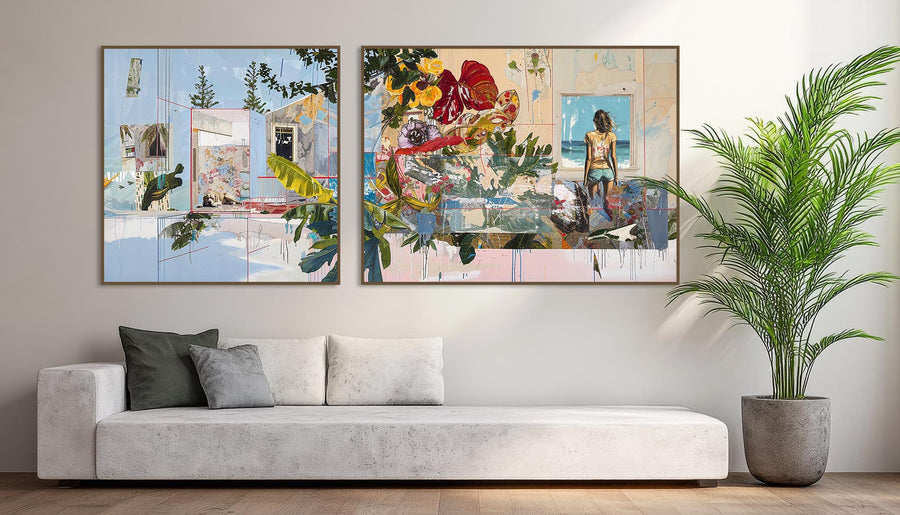 Quadro Decorativo Composição - Garota na Janela