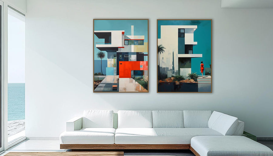 Quadro Decorativo Composição - Modern Houses 2