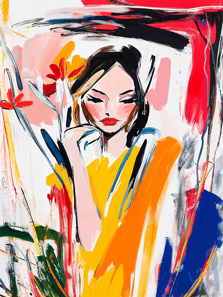 Quadro Decorativo Mulher Bold Strokes