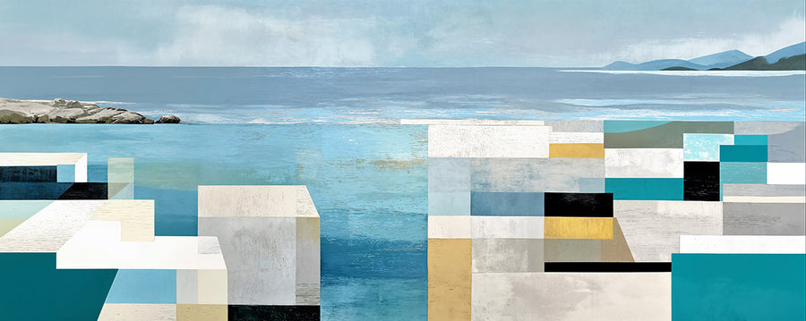 Quadro Decorativo Oceano Abstrato