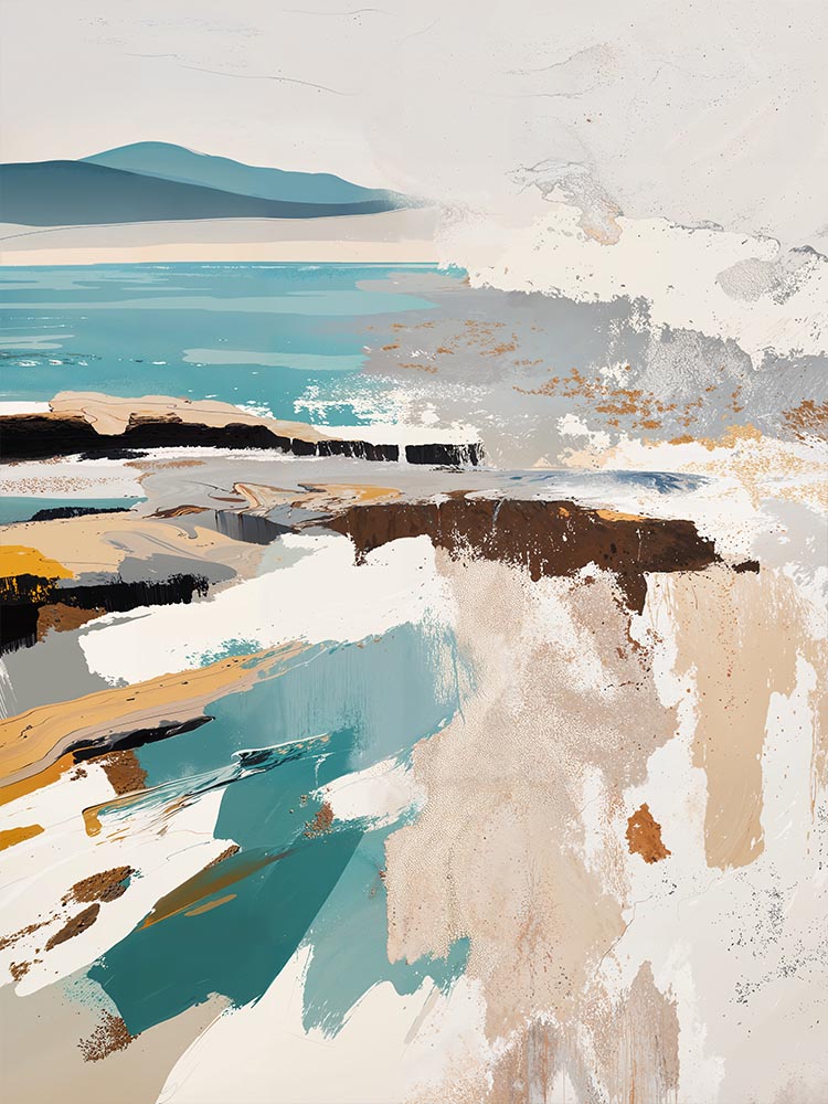 Quadro Decorativo Paisagem com Abstrato 1A