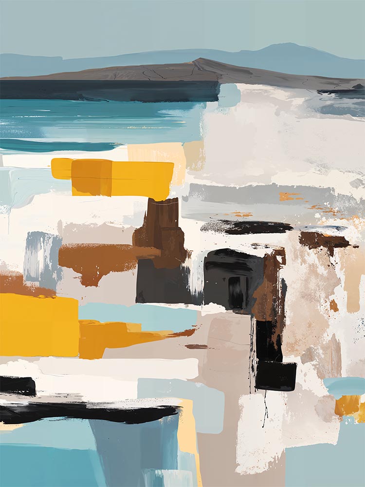 Quadro Decorativo Paisagem com Abstrato 2A