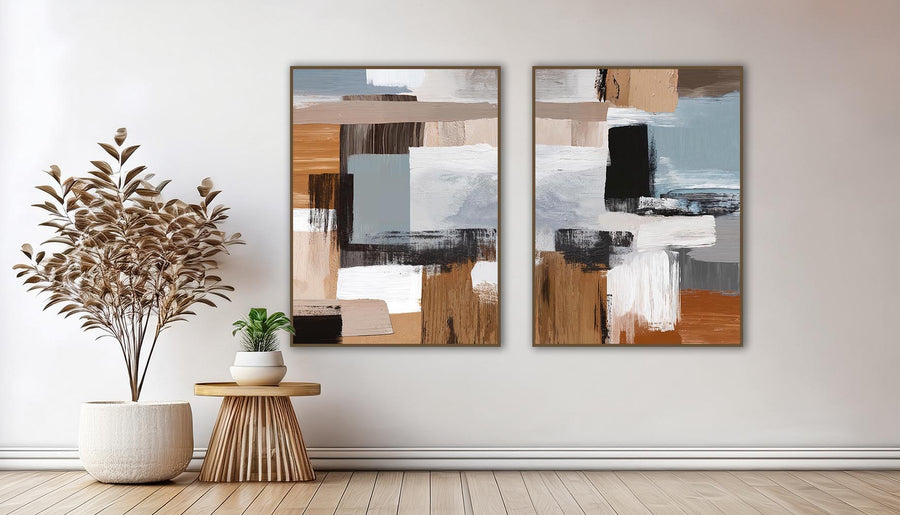 Quadro Decorativo Composição - Pinceladas Abstratas 3