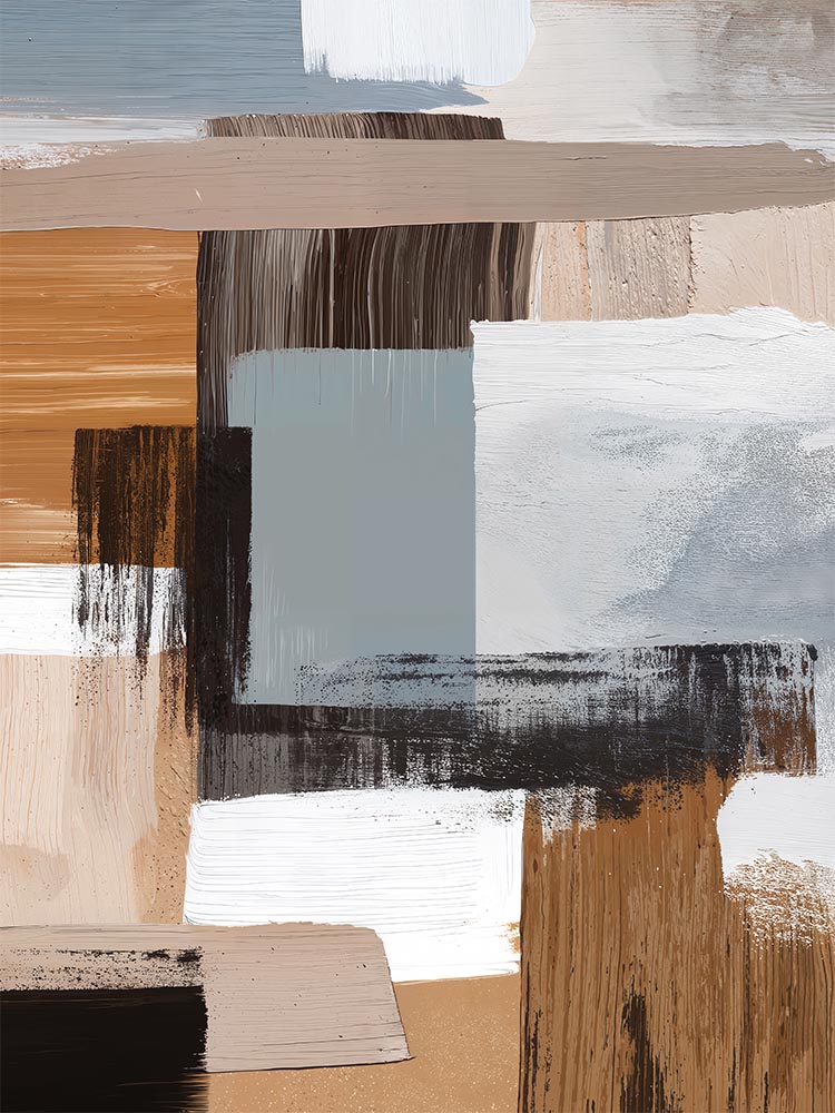 Quadro Decorativo Pinceladas Abstratas 3A