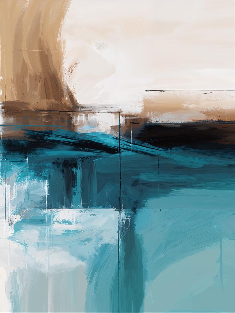 Quadro Decorativo Pinceladas Abstratas 4B