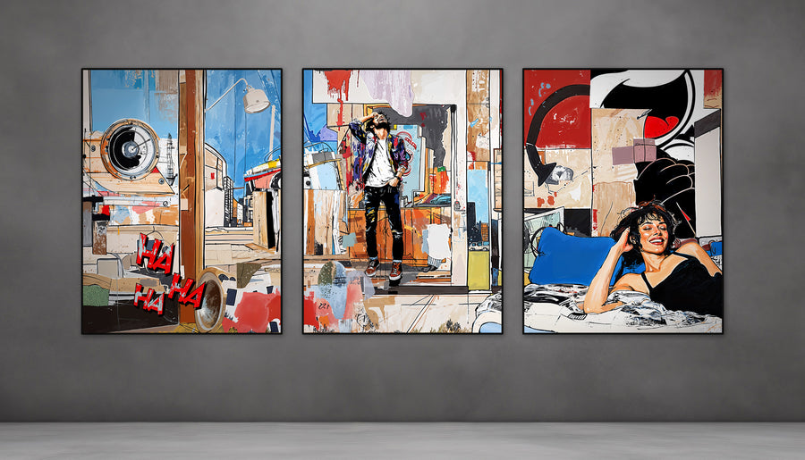 Quadro Decorativo Composição - Rindo a Toa